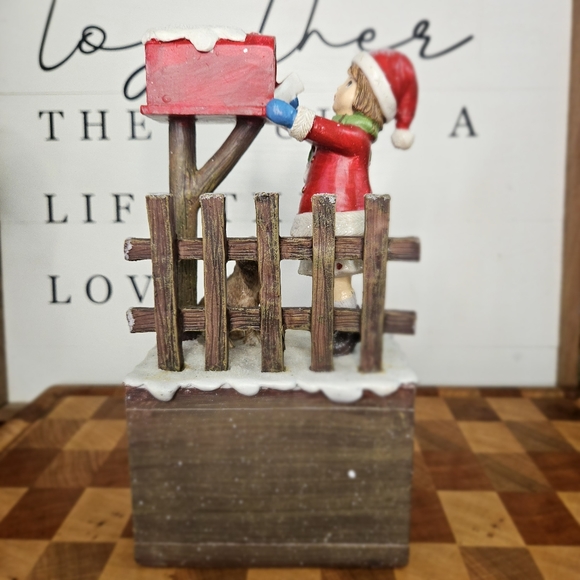 Letter to Santa Girl and her dog Mailbox December Block Calender Decorat… - Picture 6 of 15